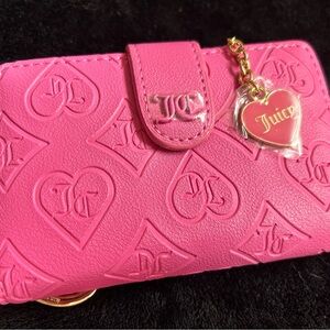 Juicy Couture Vibrant Pink Embossed Wallet